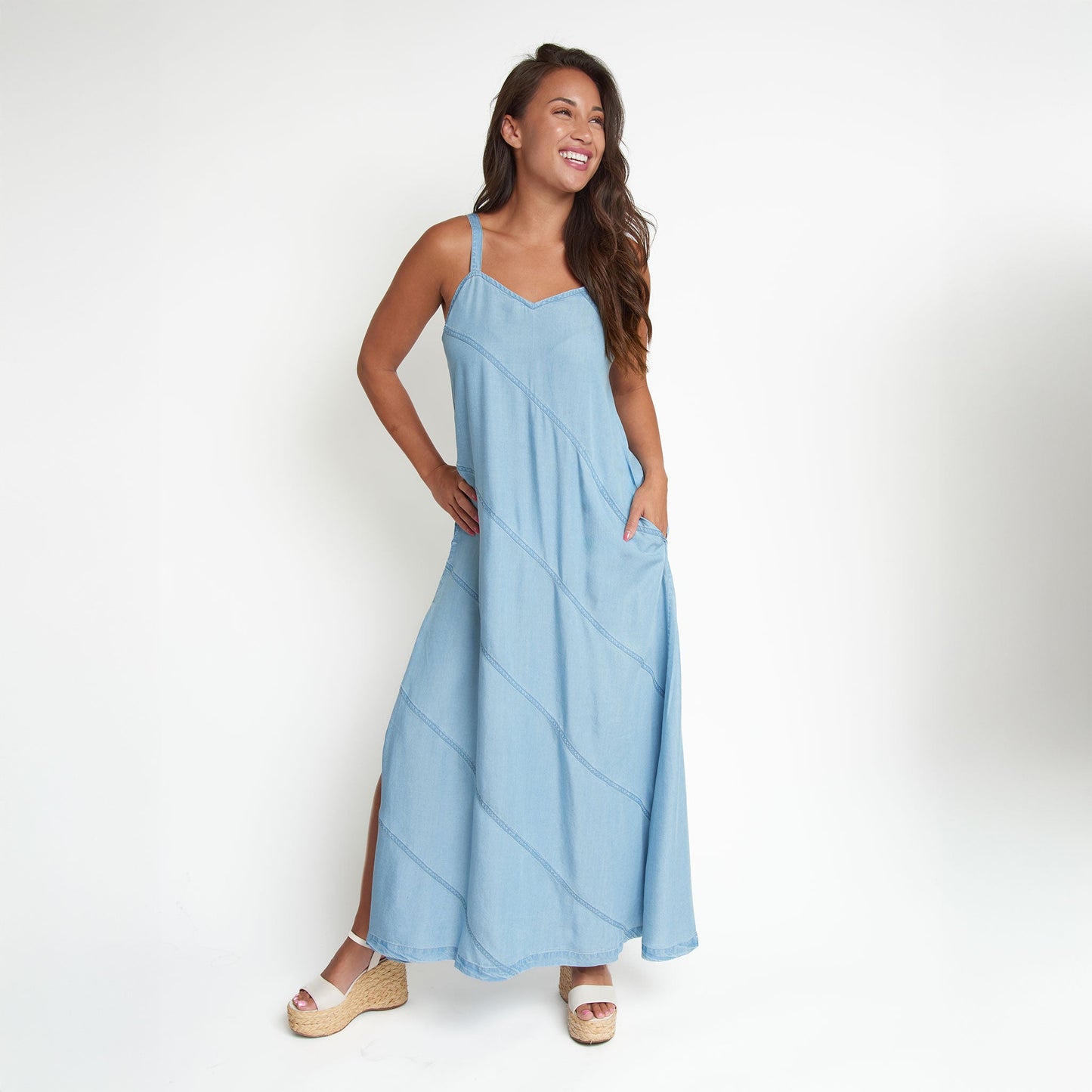 Bailey Chambray Maxi Dress