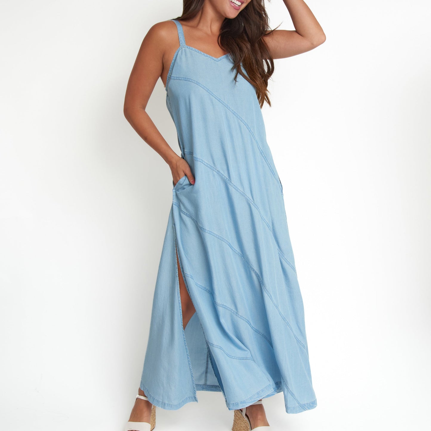 Bailey Chambray Maxi Dress