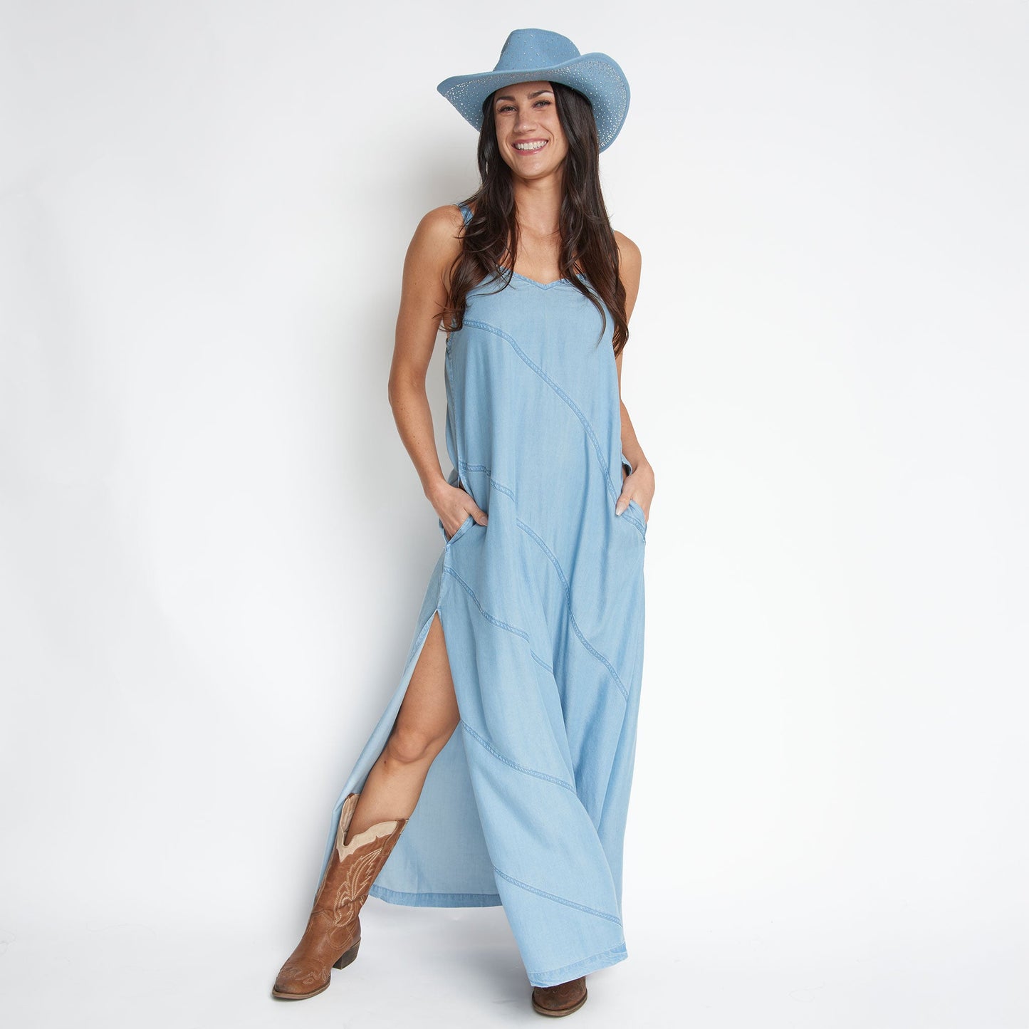 Bailey Chambray Maxi Dress