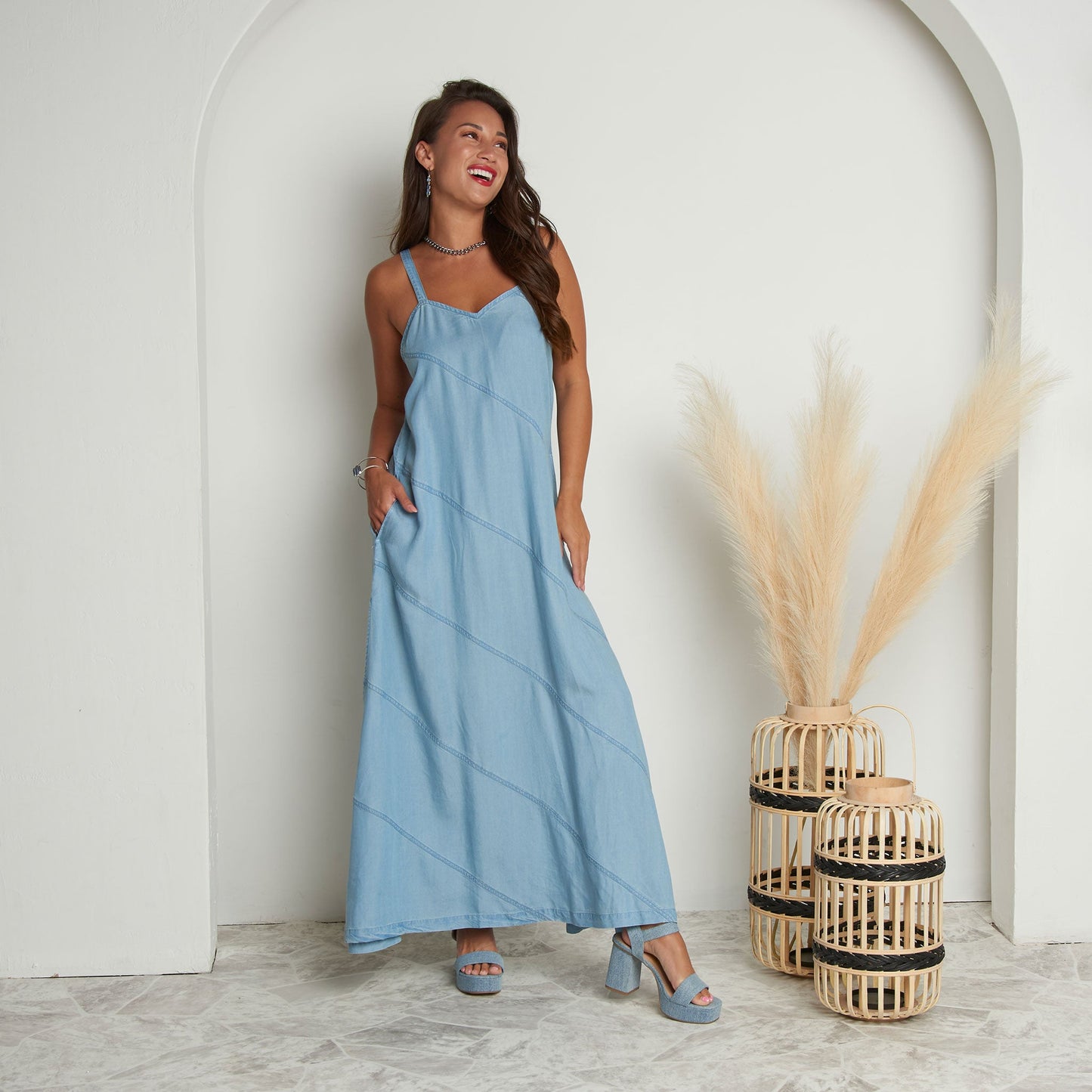 Bailey Chambray Maxi Dress