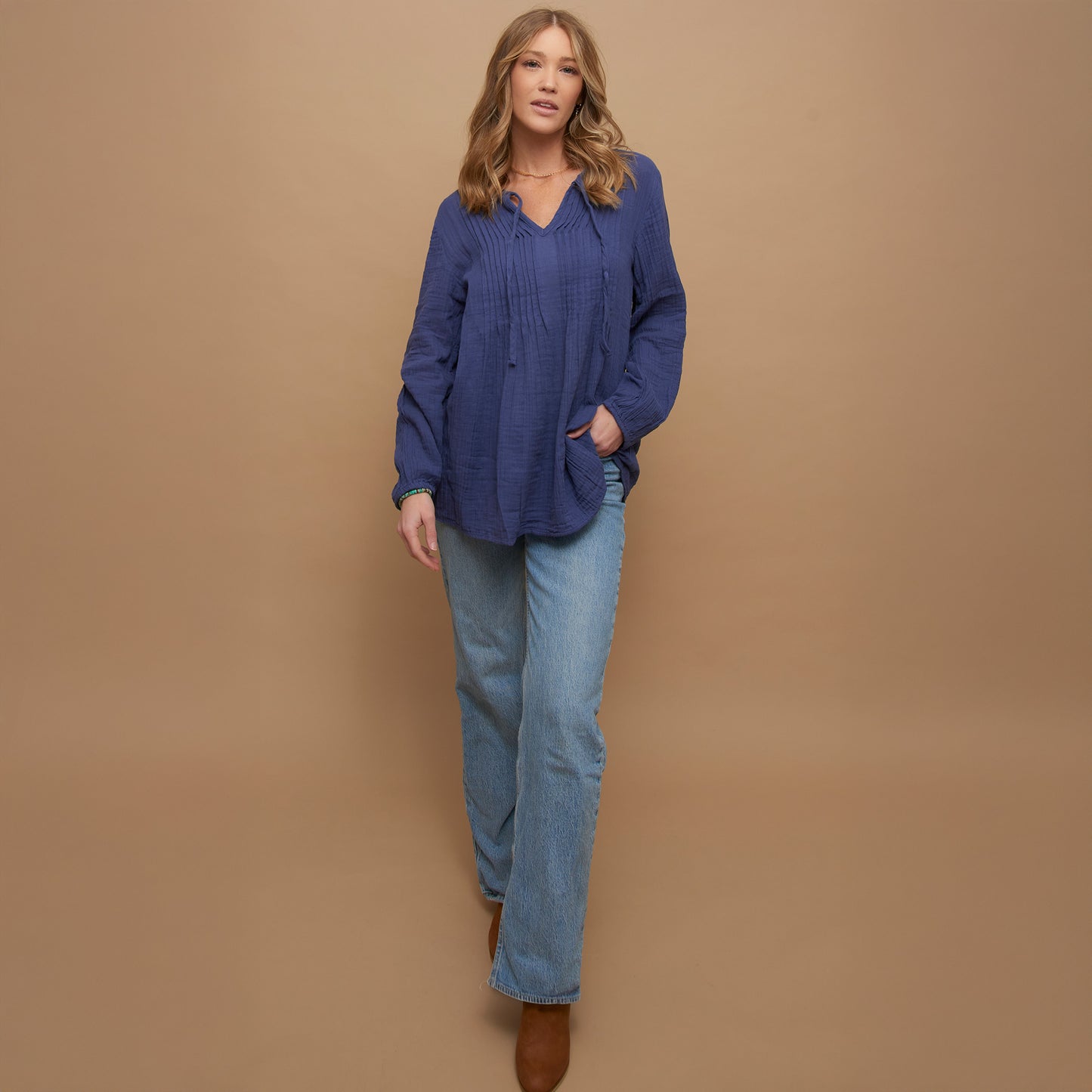 Eisley Gauze V-Neck Tunic