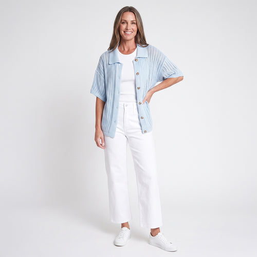 Catalina Short Sleeve Cover Up Top