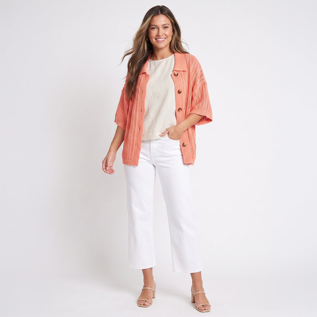 Catalina Short Sleeve Cover Up Top