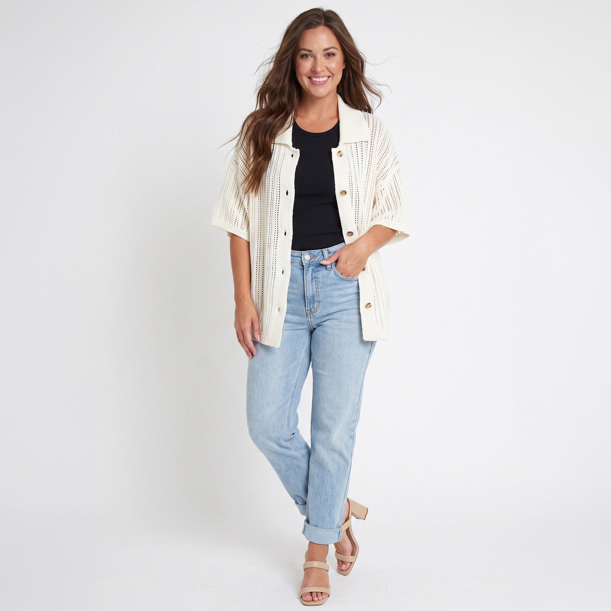 Catalina Short Sleeve Cover Up Top