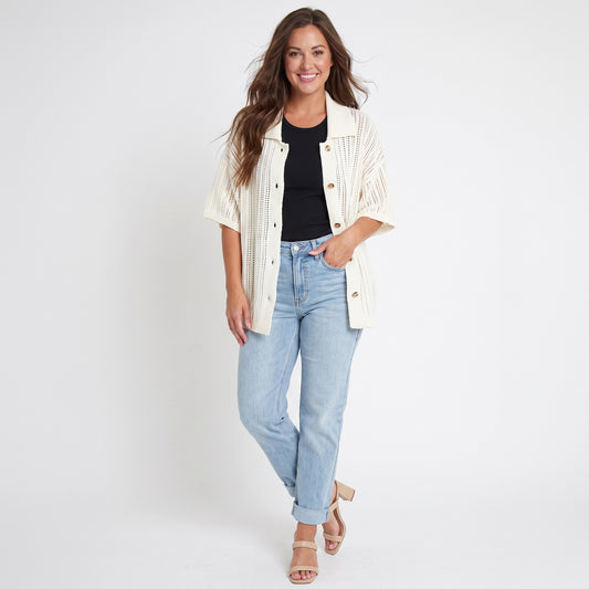 Catalina Short Sleeve Cover Up Top