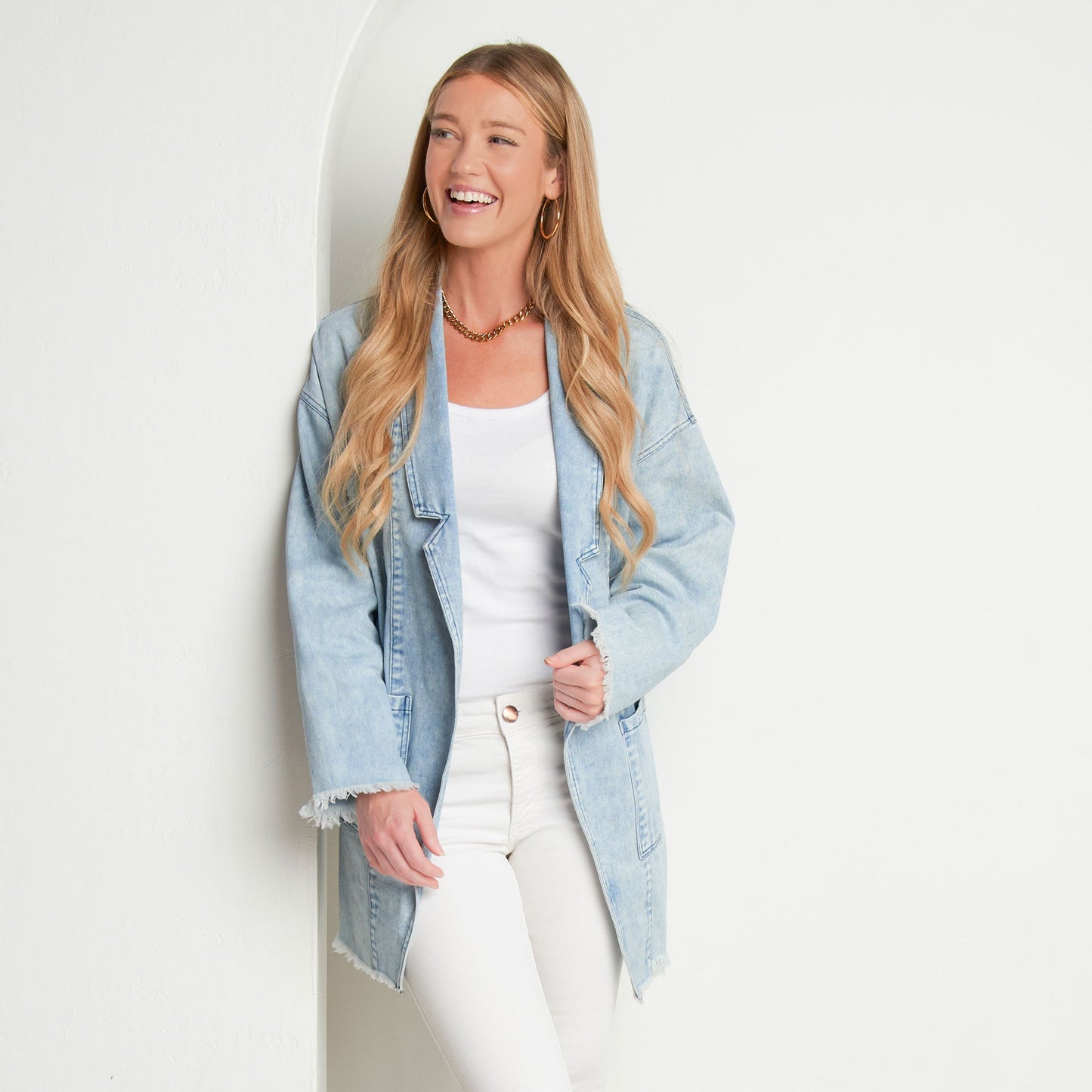 Nikki Oversized Denim Blazer