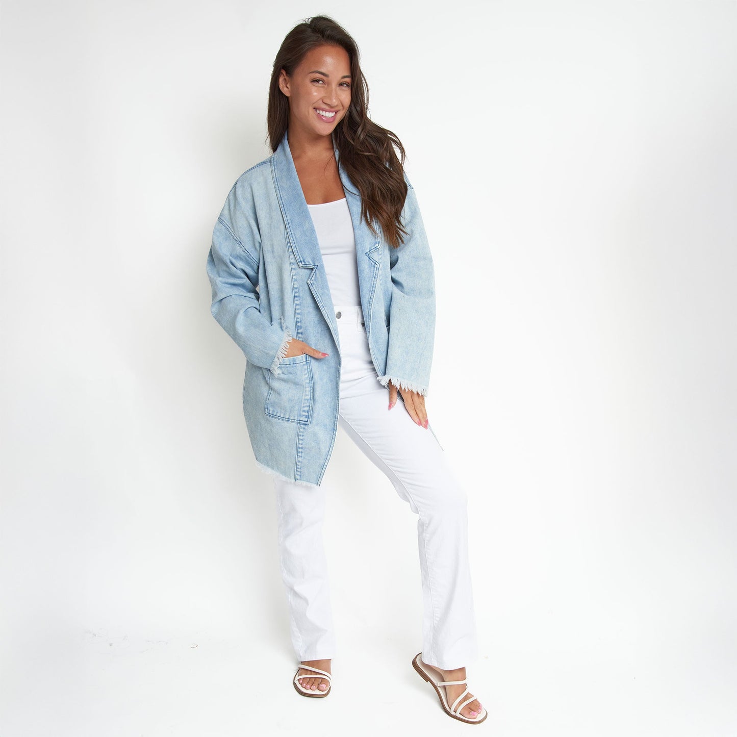 Nikki Oversized Denim Blazer