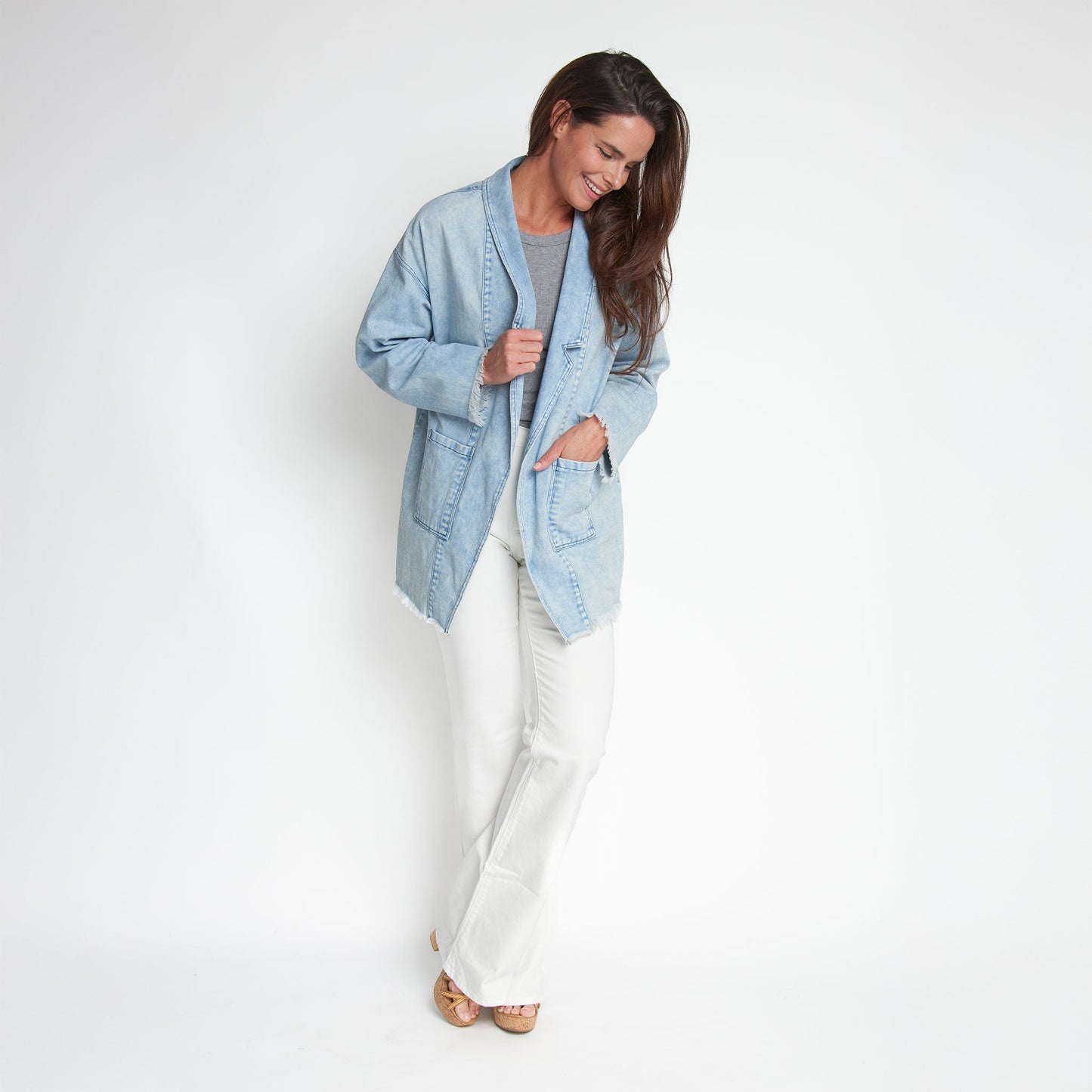 Nikki Oversized Denim Blazer