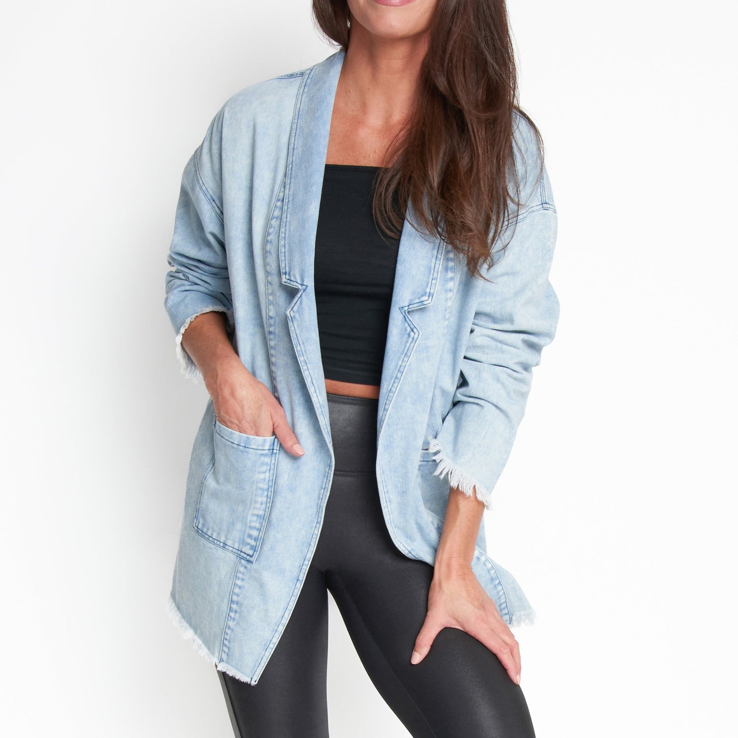 Nikki Oversized Denim Blazer