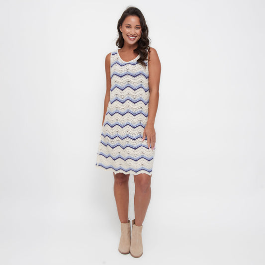 Kala Striped Crochet Dress