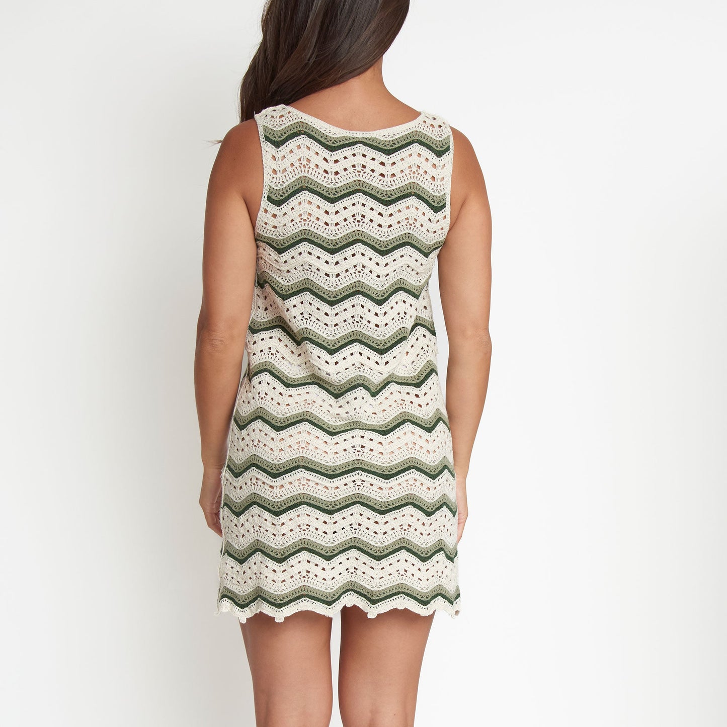 Kala Striped Crochet Dress