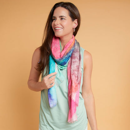 Audrina Abstract Lightweight Scarf