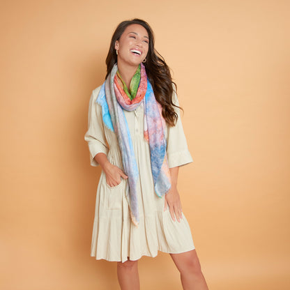 Audrina Abstract Lightweight Scarf