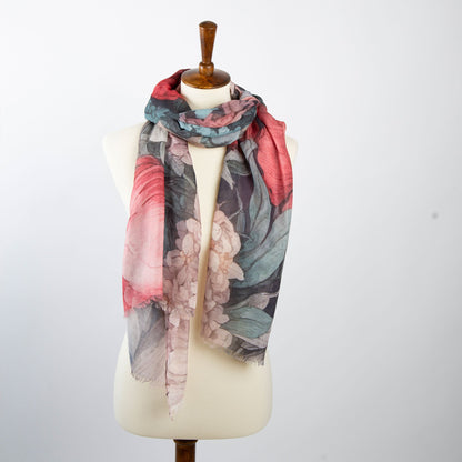 Embry Bold Floral Lightweight Scarf