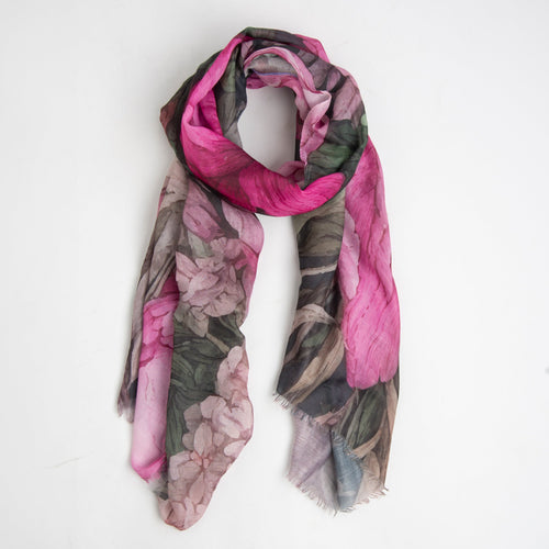 Embry Bold Floral Lightweight Scarf