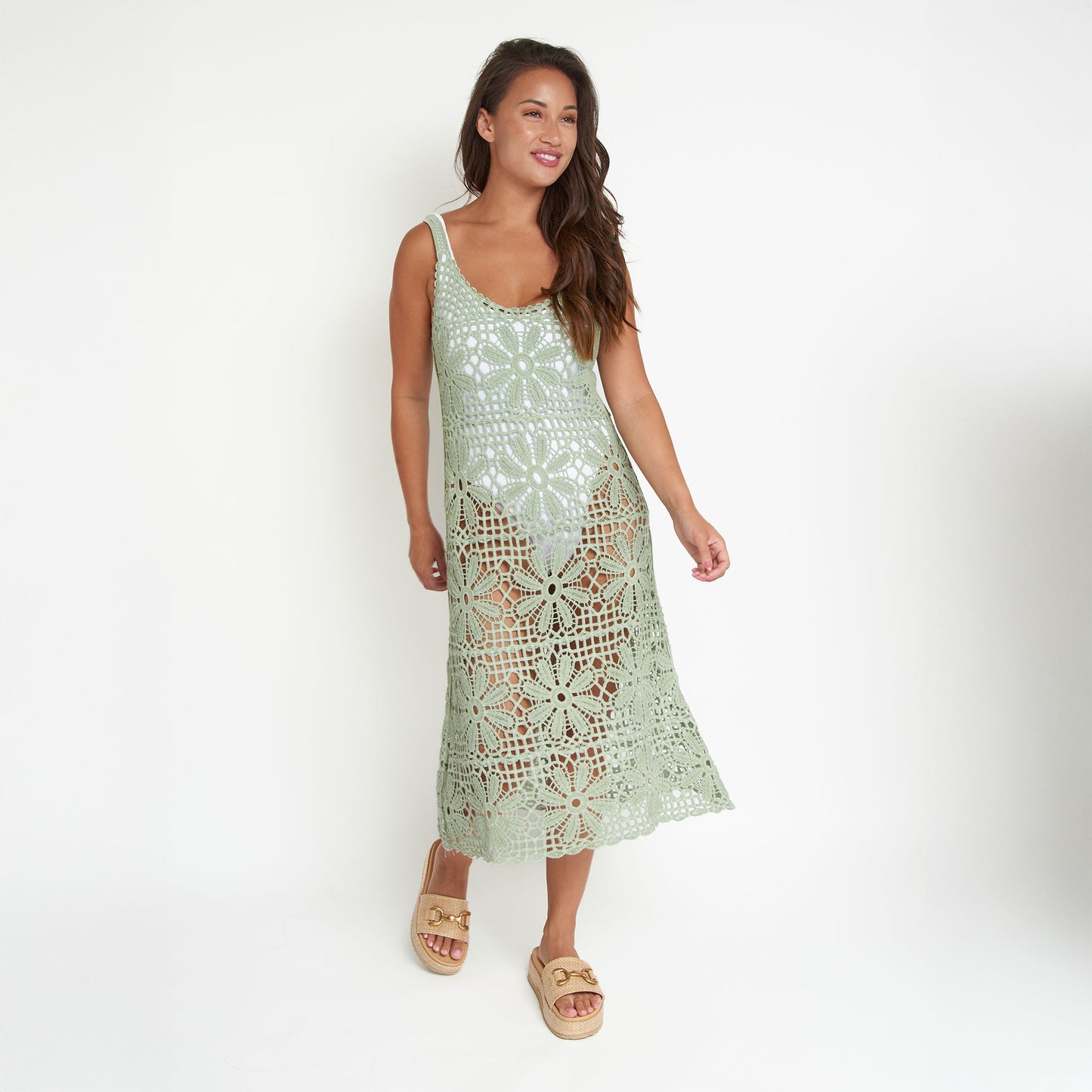 Nova Crochet Cover Up Beach Dress