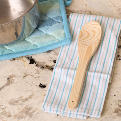 3 Piece Seafoam Stripe Kitchen Set