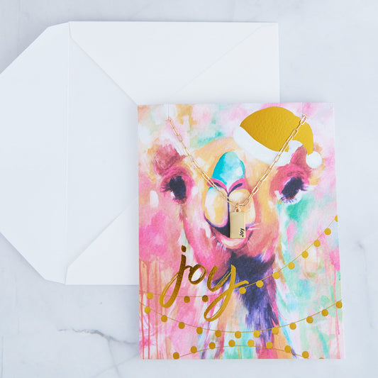 Amira Joy Greeting Card Necklace