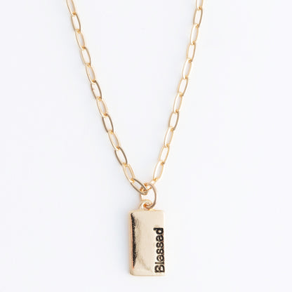 Amira Simply Blessed Greeting Card Necklace