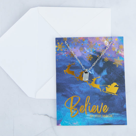 Amira Believe Greeting Card Necklace