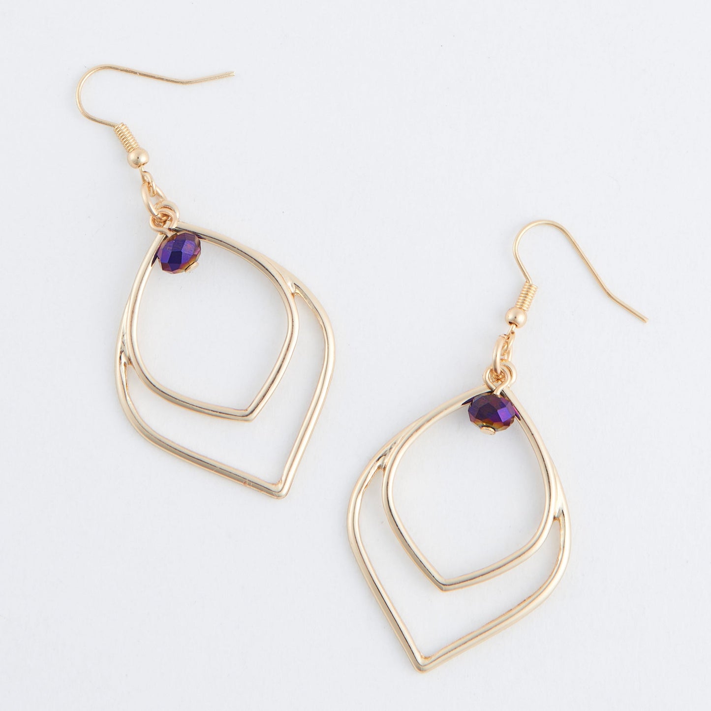 Kina Double Diamond Stone Earrings