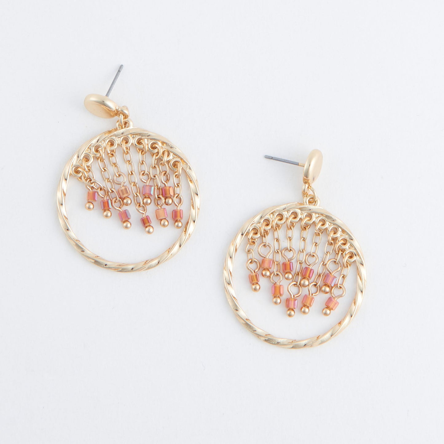 Kina Cascade Beaded Hoop Earring