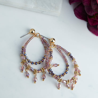 Caden Oval Beaded Earrings