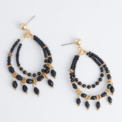 Caden Oval Beaded Earrings