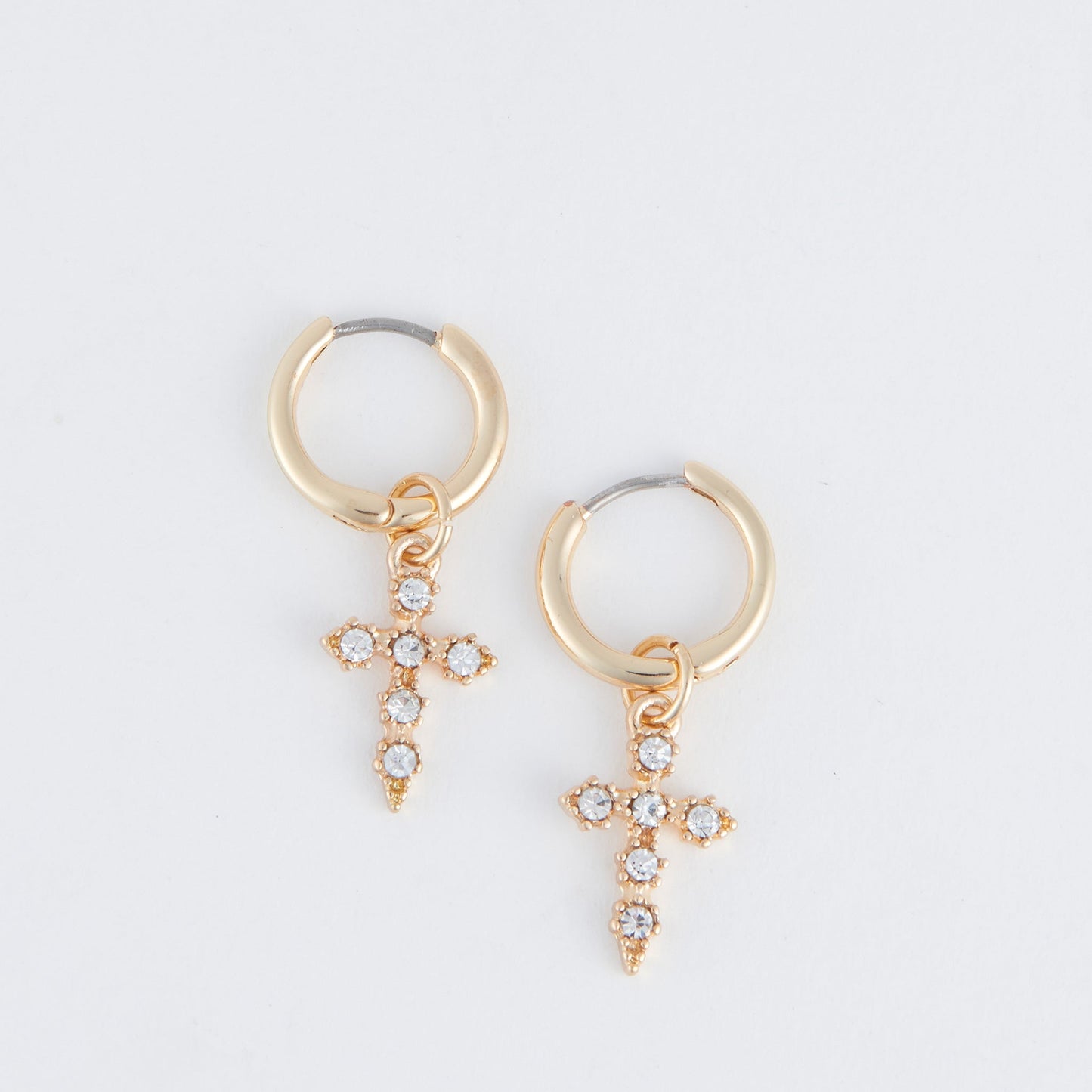 Cera Pave Cross Earrings