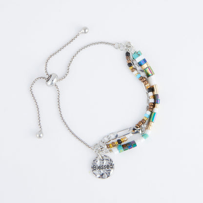 Lovisa Blessed Multi Row Tile Bolo Bracelet