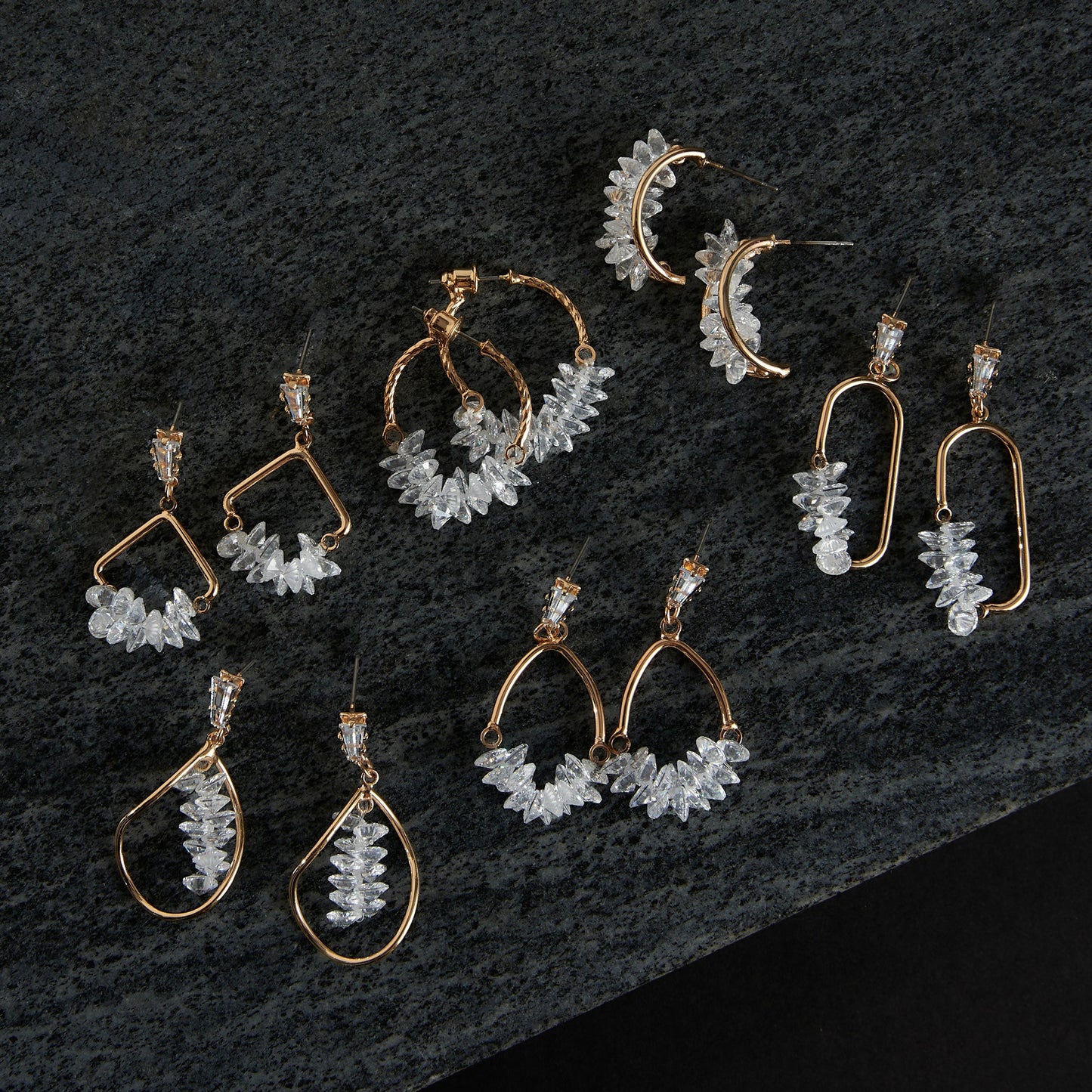 12 Piece Adria Crystal Earring Assortment