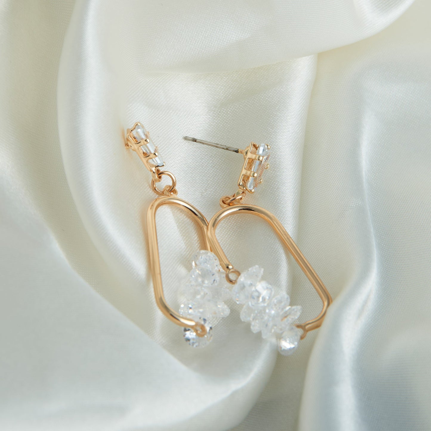 Adria Crystal Oval Drop Earrings