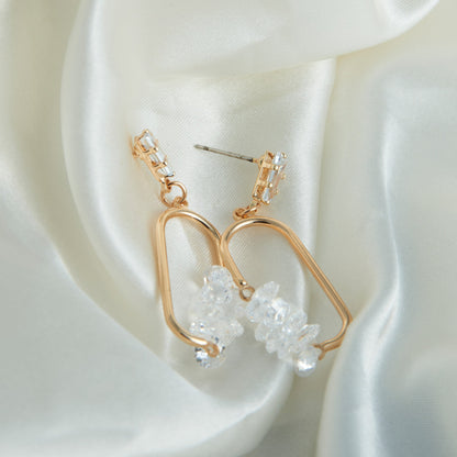 Adria Crystal Oval Drop Earrings