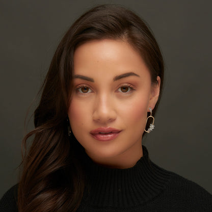 Adria Crystal Oval Drop Earrings