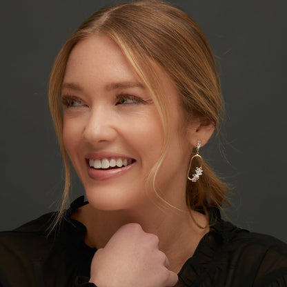 Adria Crystal Oval Drop Earrings