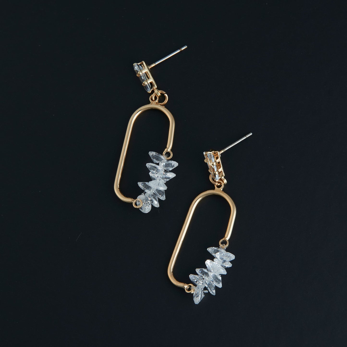 Adria Crystal Oval Drop Earrings