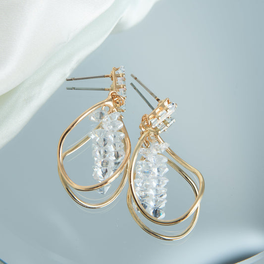 Adria Crystal Oval Earrings