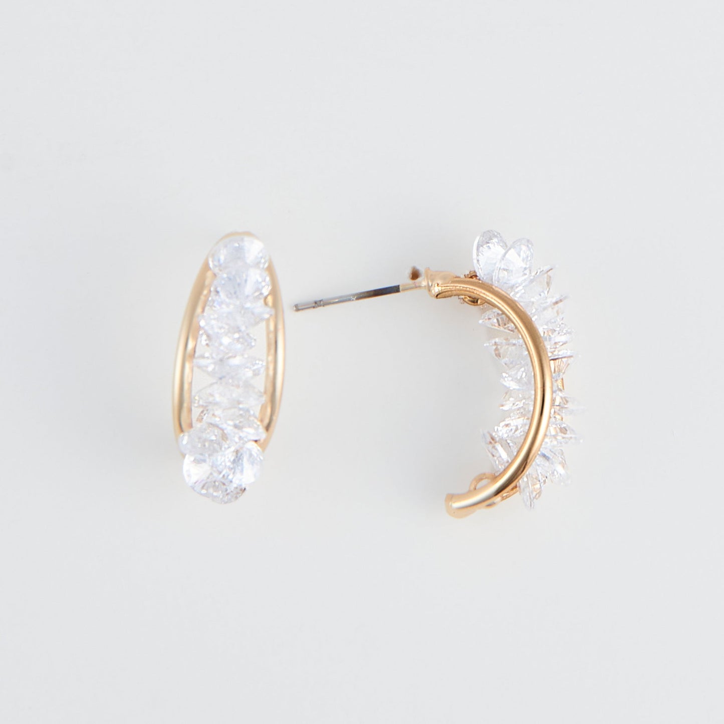 Adira Crystal C-Hoop Earrings
