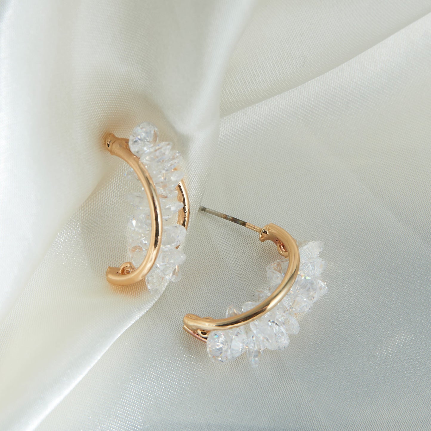 Adira Crystal C-Hoop Earrings