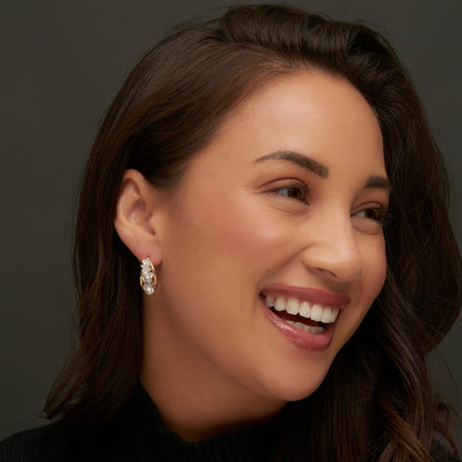 Adira Crystal C-Hoop Earrings