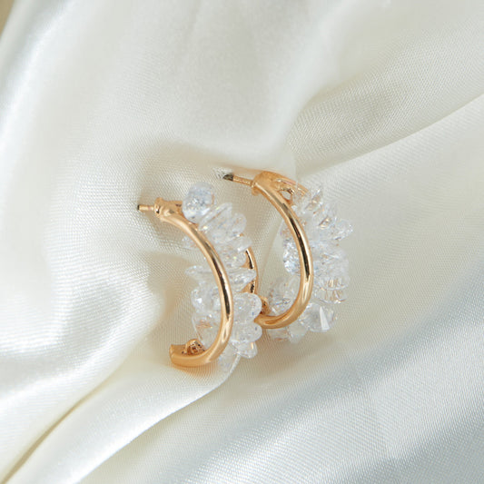 Adira Crystal C-Hoop Earrings