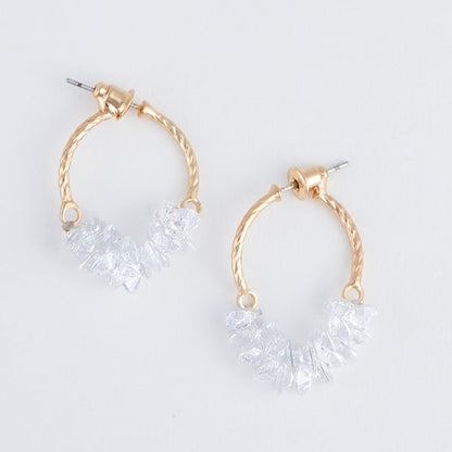 Adria Crystal Oval Hoop Earrings