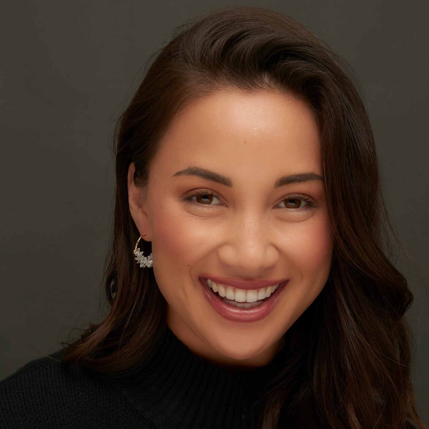 Adria Crystal Oval Hoop Earrings