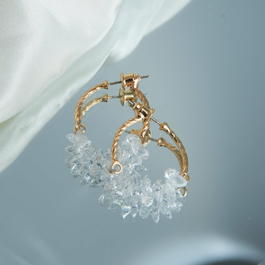 Adria Crystal Oval Hoop Earrings
