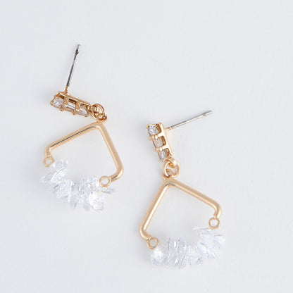 Adria Crystal Triangle Teardrop Earrings