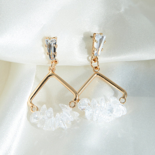 Adria Crystal Triangle Teardrop Earrings