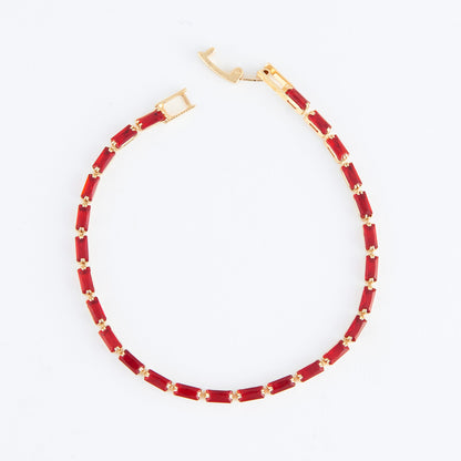 Stella Dainty Baguette Gemstone Bracelet