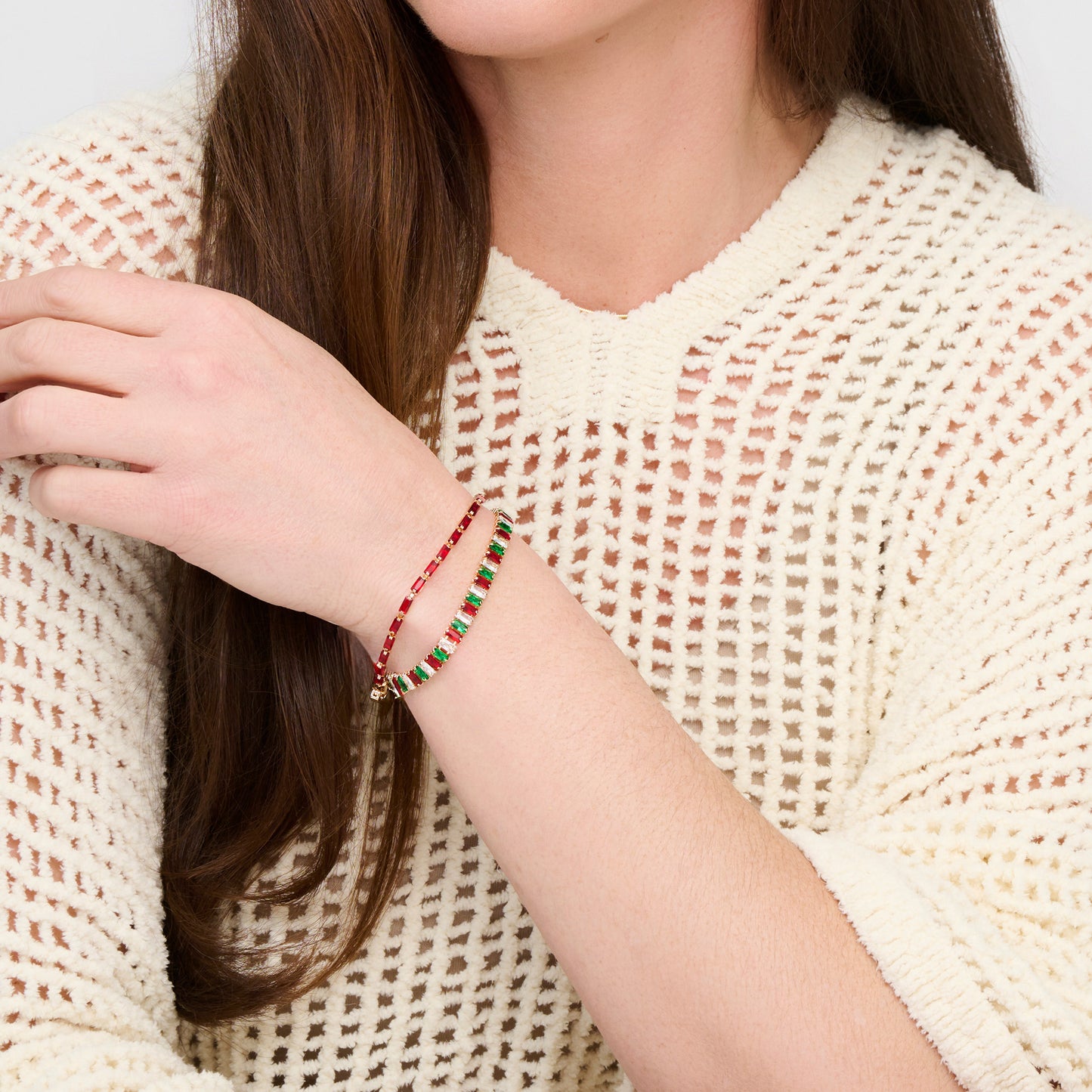 Stella Dainty Baguette Gemstone Bracelet