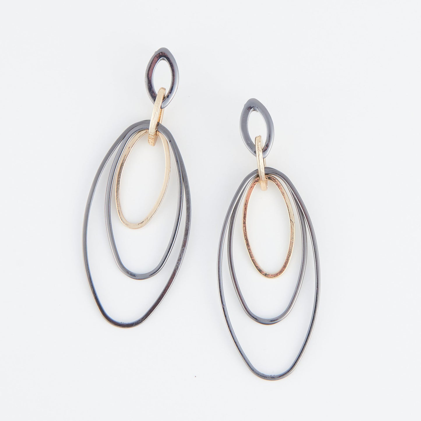 Ridley Two Tone Multi Ring Earrings
