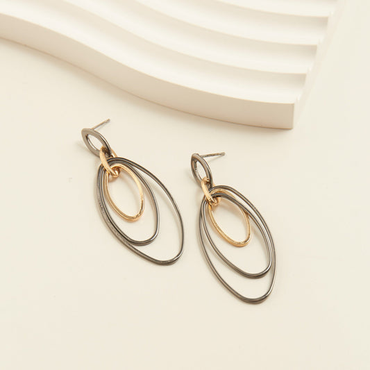 Ridley Two Tone Multi Ring Earrings